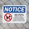 Signmission No Pets Service Animals Allowed, 10 in W x Rectangle, Plastic OS-2PACK-NS-P-710-L-16173 - alternate 6